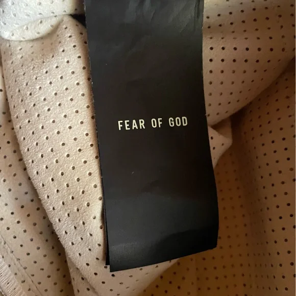 FEAR OF GOD ESSENTIALS Nylon Track Shorts in Silver - Picture 9 of 11